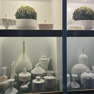 Elegant White Milk glass & Ceramic Collection